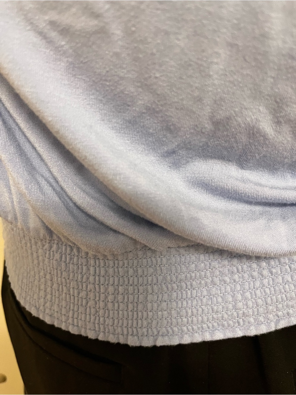 Dex Light Blue Ruffle Off-Shoulder Tee - Picture 3 of 4